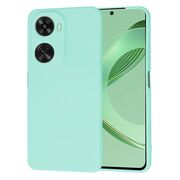 Husa pentru  Huawei nova 12 SE Liquid Silicone, subțire, captusita cu microfibra, anti amprentă, protectie cameră foto, turcoaz