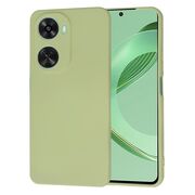 Husa pentru  Huawei nova 12 SE Liquid Silicone, subțire, captusita cu microfibra, anti amprentă, protectie cameră foto, verde