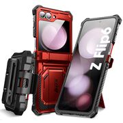 [Pachet 360°] Husa + folie Samsung Galaxy Z Flip 6 I-Blason Armorbox, rosu