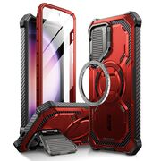[Pachet 360°] Husa + folie Samsung Galaxy S24 Plus I-Blason Armorbox MagSafe, rosu