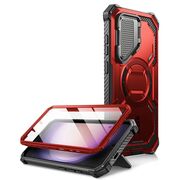 [Pachet 360°] Husa + folie Samsung Galaxy S24 Plus I-Blason Armorbox MagSafe, rosu