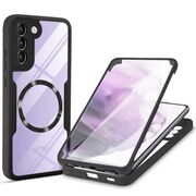 Pachet 360: Husa cu folie integrata pentru  Samsung Galaxy S21 FE cu MagSafe Cover360 fata / spate - negru