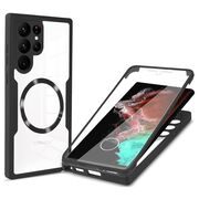 Pachet 360: Husa cu folie integrata pentru  Samsung Galaxy S22 Ultra 5G cu MagSafe Cover360 fata / spate - negru
