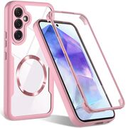 Pachet 360: Husa cu folie integrata pentru  Samsung Galaxy S23 FE cu MagSafe Cover360 fata / spate - roz
