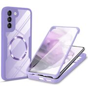 Pachet 360: Husa cu folie integrata pentru  Samsung Galaxy S23 cu MagSafe Cover360 fata / spate - mov