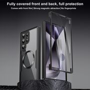 Pachet 360: Husa cu folie integrata pentru  Samsung Galaxy S24 Ultra cu MagSafe Cover360 fata / spate - albastru