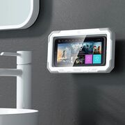 Suport Telefon Ajustabil 360° Impermeabil cu Montare Autoadezivă - Compatibil Universal pentru Baie, Dormitor, Bucătărie, alb