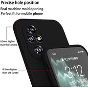 Husa pentru  Honor 200 Liquid Silicone, subțire, captusita cu microfibra, anti amprentă, protectie cameră foto, negru