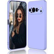 Husa pentru  Google Pixel 9 Pro XL Liquid Silicone, subțire, captusita cu microfibra, anti amprentă, protectie cameră foto, lavanda