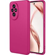 Husa pentru  Honor 200 Pro Liquid Silicone, subțire, captusita cu microfibra, anti amprentă, protectie cameră foto, fucsia