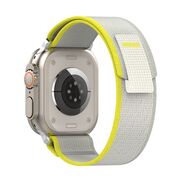 Curea pentru Apple Watch 4, 5, 6, 7, 8, 9, SE, SE2, Ultra, Ultra 2 (38/40/41mm) - gri galben