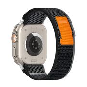 Curea pentru Apple Watch 4, 5, 6, 7, 8, 9, SE, SE2, Ultra, Ultra 2 (38/40/41mm) - negru portocaliu