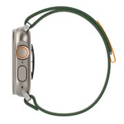 Curea pentru Apple Watch 4, 5, 6, 7, 8, 9, SE, SE2, Ultra, Ultra 2 (38/40/41mm) - gri portocaliu