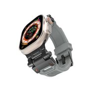 Curea pentru Apple Watch 4, 5, 6, 7, 8, 9, SE, SE2, Ultra, Ultra 2 (42/44/45/49mm) - negru gri