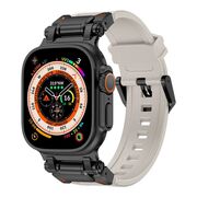 Curea pentru Apple Watch 4, 5, 6, 7, 8, 9, SE, SE2, Ultra, Ultra 2 (42/44/45/49mm) - negru gri