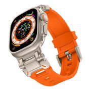 Curea pentru Apple Watch 4, 5, 6, 7, 8, 9, SE, SE2, Ultra, Ultra 2 (42/44/45/49mm) - portocaliu