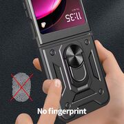 Husa pentru  Motorola Razr 50 Ultra Ring Armor Kickstand Tough Rugged Cover cu protectie camera, verde