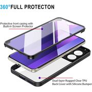 Pachet 360: Husa cu folie integrata pentru  Xiaomi Redmi Note 13 Pro+ Plus 5G Cover360 fata / spate - albastru