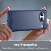 Husa pentru OnePlus Nord 4 Carbon Liquid Silicone, albastru