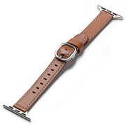 Curea pentru Apple Watch 4, 5, 6, 7, 8, 9, SE, SE2, Ultra, Ultra 2 (38/40/41mm) Leather Slim - maro