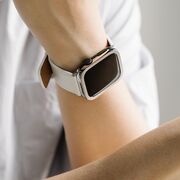 Curea pentru Apple Watch 4, 5, 6, 7, 8, 9, SE, SE2, Ultra, Ultra 2 (42/44/45/49mm) Leather - maro intens
