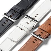 Curea pentru Apple Watch 4, 5, 6, 7, 8, 9, SE, SE2, Ultra, Ultra 2 (42/44/45/49mm) Leather - maro intens