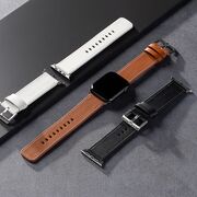 Curea pentru Apple Watch 4, 5, 6, 7, 8, 9, SE, SE2, Ultra, Ultra 2 (42/44/45/49mm) Leather - maro intens