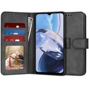 Husa pentru Honor X6a tip carte 360 Kickstand cu sloturi pentru card, negru