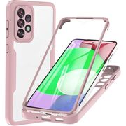 Pachet 360: Husa cu folie integrata pentru  Samsung Galaxy A53 5G Cover360 fata / spate - roz
