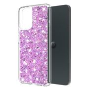 Husa pentru  Motorola Moto G34 cu sclipici Liquid Crystal Glitter, magenta