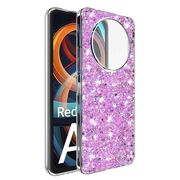 Husa pentru  Xiaomi Redmi A3 cu sclipici Liquid Crystal Glitter, magenta