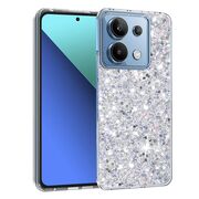 Husa pentru  Xiaomi Redmi Note 13 4G cu sclipici Liquid Crystal Glitter, argintiu