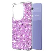Husa pentru  Xiaomi Redmi Note 13 Pro 4G cu sclipici Liquid Crystal Glitter, magenta
