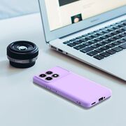 Husa pentru  Poco F6 Pro Liquid Silicone, subțire, captusita cu microfibra, anti amprentă, protectie cameră foto, lavanda