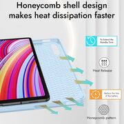 Husa pentru Xiaomi Redmi Pad Pro 12.1 Inch Soft Shell cu functie wake-up/sleep si compartiment pentru stylus, tip stand - albastru deschis