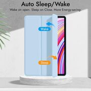 Husa pentru Xiaomi Redmi Pad Pro 12.1 Inch Soft Shell cu functie wake-up/sleep si compartiment pentru stylus, tip stand - albastru deschis