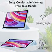 Husa pentru Xiaomi Redmi Pad Pro 12.1 Inch Soft Shell cu functie wake-up/sleep si compartiment pentru stylus, tip stand - albastru deschis