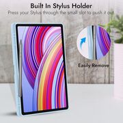 Husa pentru Xiaomi Redmi Pad Pro 12.1 Inch Soft Shell cu functie wake-up/sleep si compartiment pentru stylus, tip stand - albastru deschis