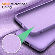 Husa pentru  Poco F6 Pro Liquid Silicone, subțire, captusita cu microfibra, anti amprentă, protectie cameră foto, lavanda