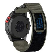 Curea pentru Garmin Fenix 3/3 HR/5X/5X Plus/6X/6X Pro/7X/7X Pro Solar 26 mm Quickfit din material textil - verde