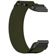 Curea pentru Garmin Fenix 3/3 HR/5X/5X Plus/6X/6X Pro/7X/7X Pro Solar 26 mm Quickfit din material textil - verde inchis