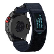 Curea pentru Garmin Fenix 5/5 Plus 6/6 Pro/7/Forerunner 935/945/955/Approach S60/S62 22 mm Quickfit din material textil - albastru