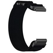 Curea pentru Garmin Fenix 5/5 Plus 6/6 Pro/7/Forerunner 935/945/955/Approach S60/S62 22 mm Quickfit din material textil - negru