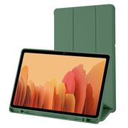 Husa pentru Samsung Galaxy Tab A7 10.4 inch Soft Shell cu functie wake-up/sleep si compartiment pentru stylus, tip stand - verde