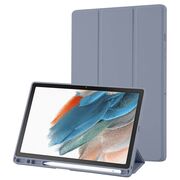 Husa pentru Samsung Galaxy Tab A8 10.5 inch Soft Shell cu functie wake-up/sleep si compartiment pentru stylus, tip stand - mov