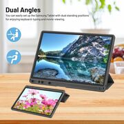 Husa pentru Samsung Galaxy Tab A8 10.5 inch Soft Shell cu functie wake-up/sleep si compartiment pentru stylus, tip stand - mov