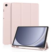 Husa pentru Samsung Galaxy Tab A9 8.7 inch Soft Shell cu functie wake-up/sleep si compartiment pentru stylus, tip stand - roz