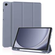 Husa pentru Samsung Galaxy Tab A9 8.7 inch Soft Shell cu functie wake-up/sleep si compartiment pentru stylus, tip stand - mov
