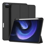 Husa pentru Xiaomi Pad 6, Pad 6 Pro Soft Shell cu functie wake-up/sleep si compartiment pentru stylus, tip stand - negru