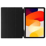 Husa pentru Xiaomi Redmi Pad SE 11 inch Soft Shell cu functie wake-up/sleep si compartiment pentru stylus, tip stand - alb